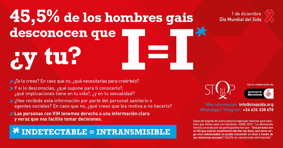 indetectable es igual a intransmisible