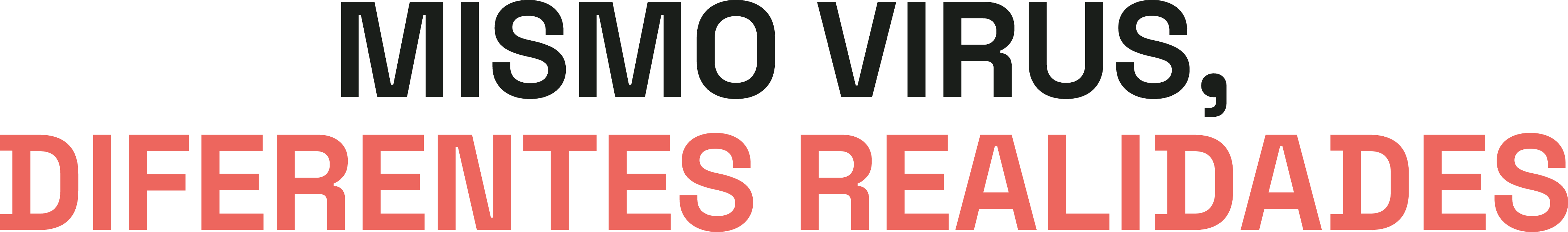 Mismo virus, diferentes realidades.